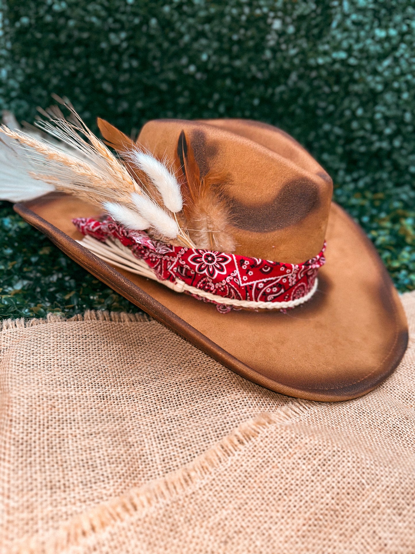 Redbird Exclusive "Howdy Honey" Vegan Suede Cowboy Hat