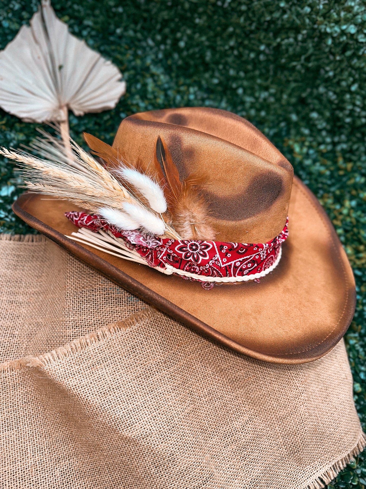 Redbird Exclusive "Howdy Honey" Vegan Suede Cowboy Hat