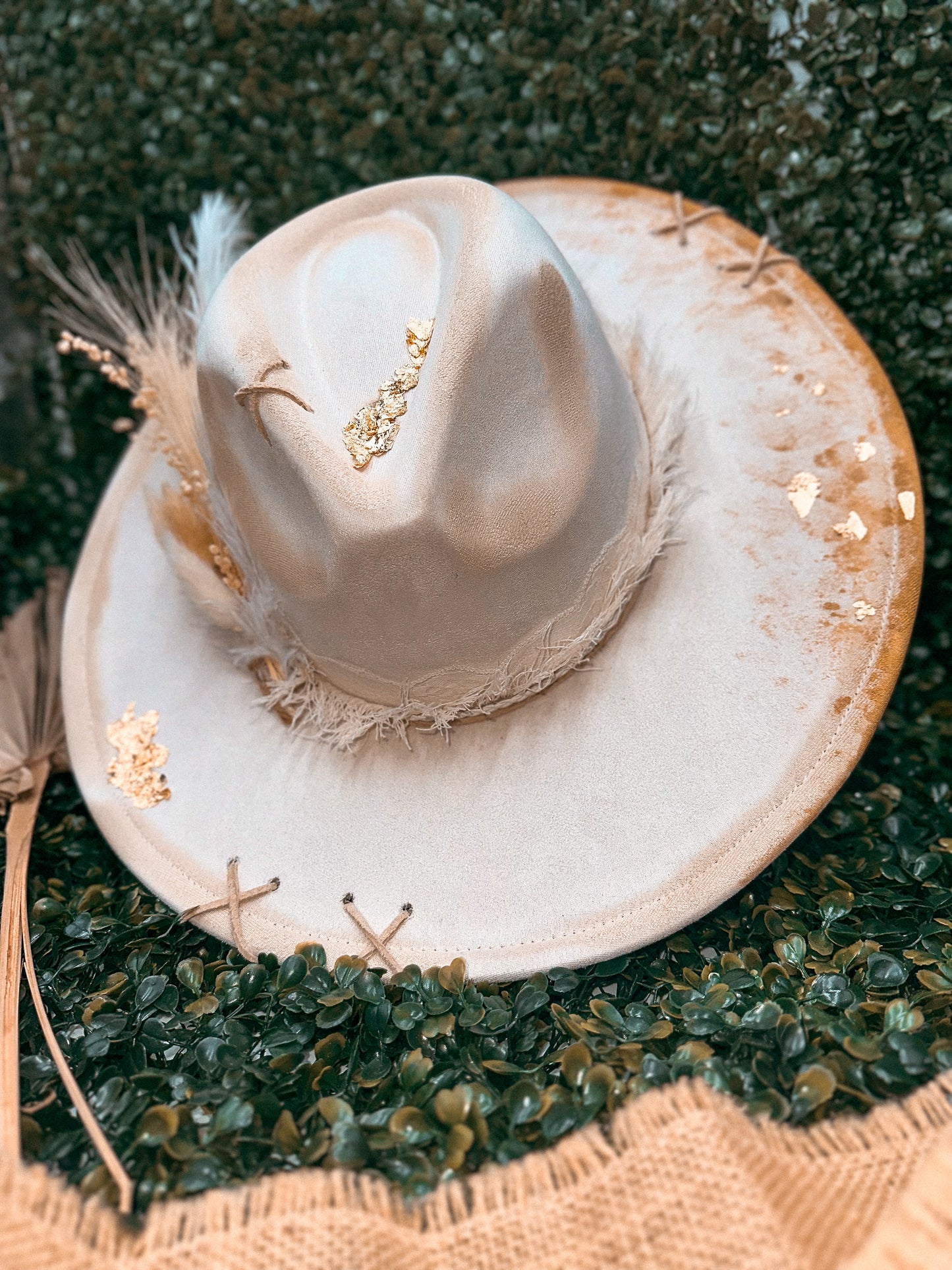 Redbird Exclusive "Desert Dusted Dreams" Vegan Suede Wide Brim Hat