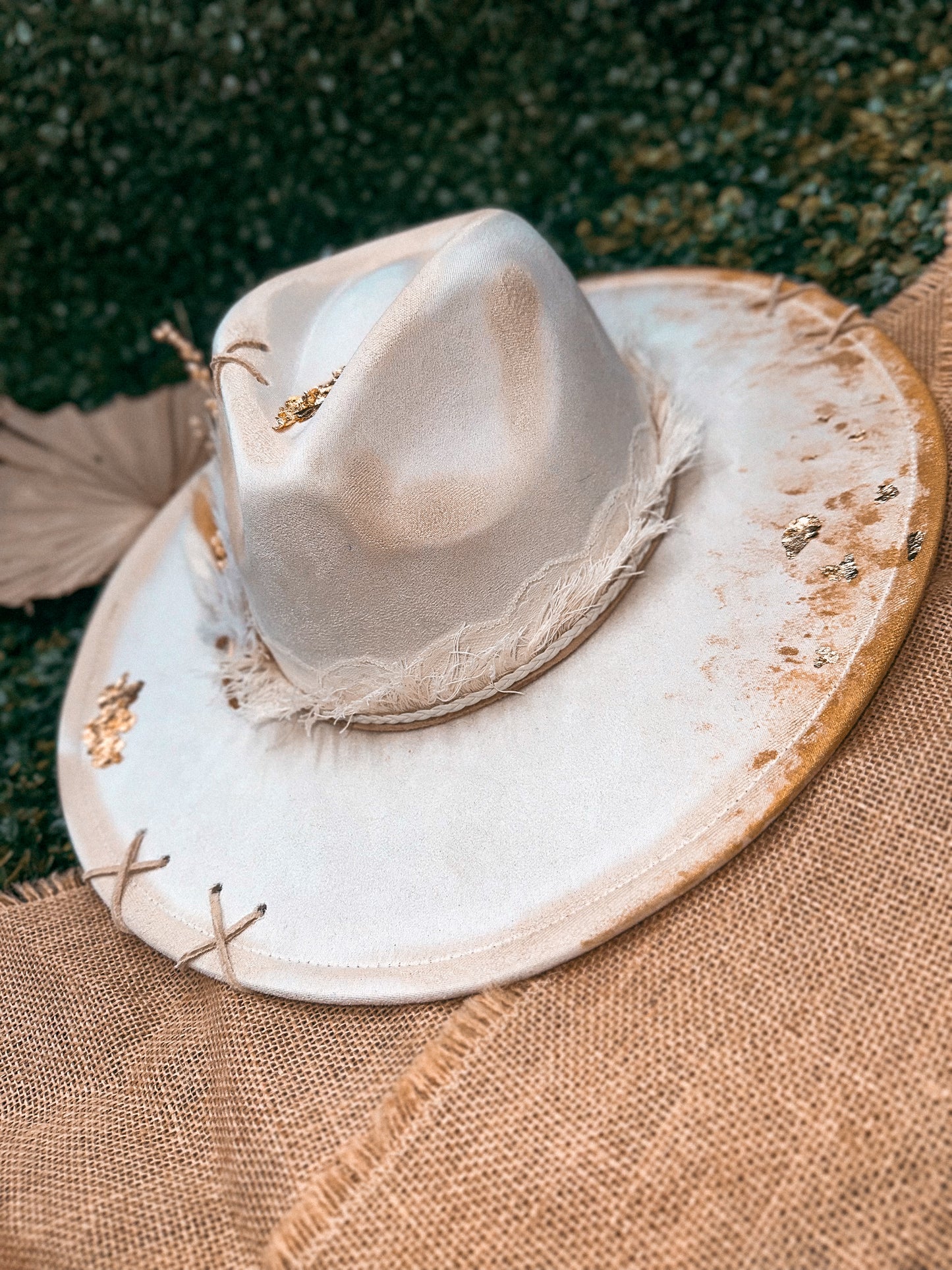 Redbird Exclusive "Desert Dusted Dreams" Vegan Suede Wide Brim Hat