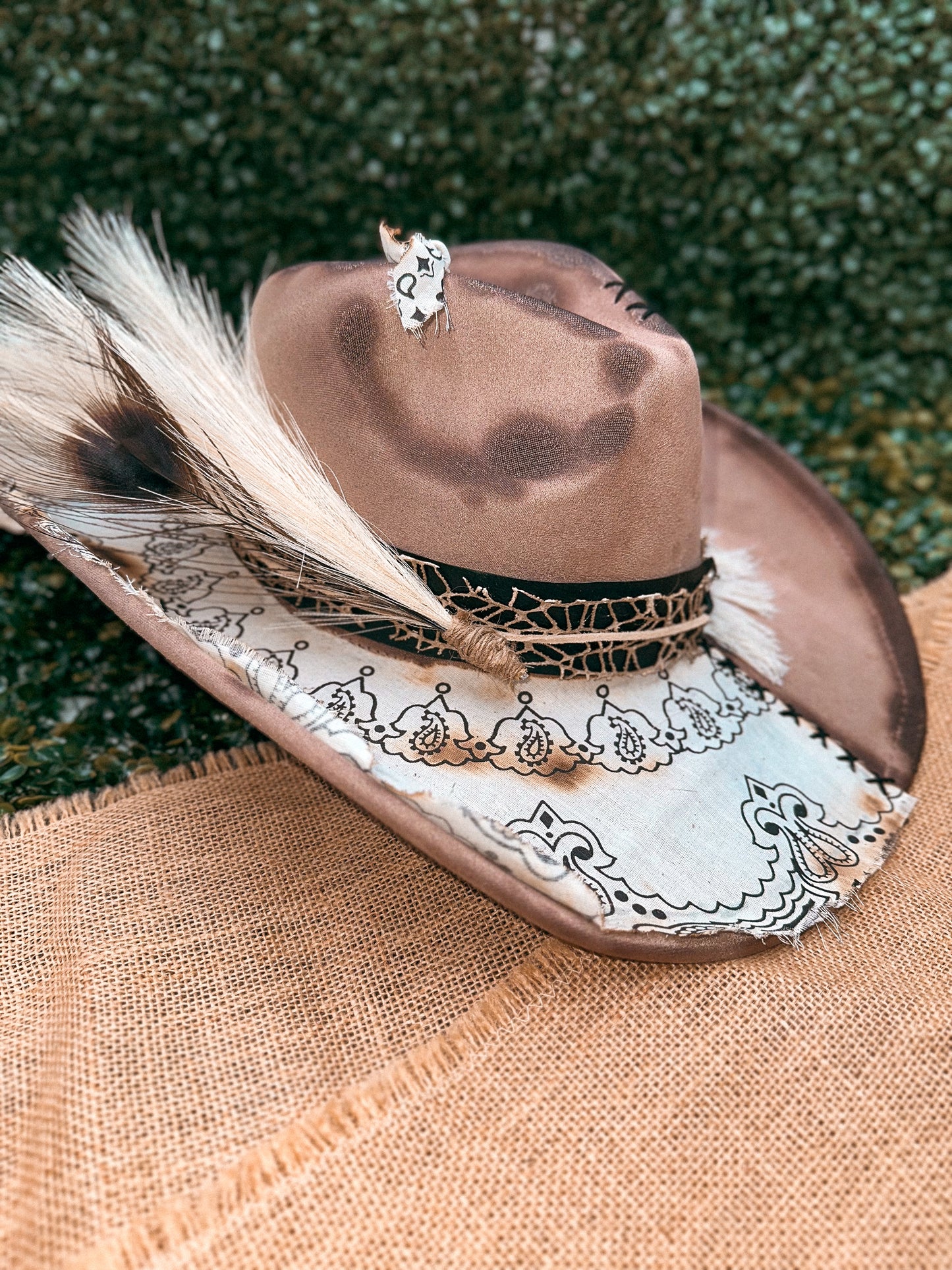 Redbird Exclusive "Wild West Wanderer" Vegan Suede Cowboy Hat