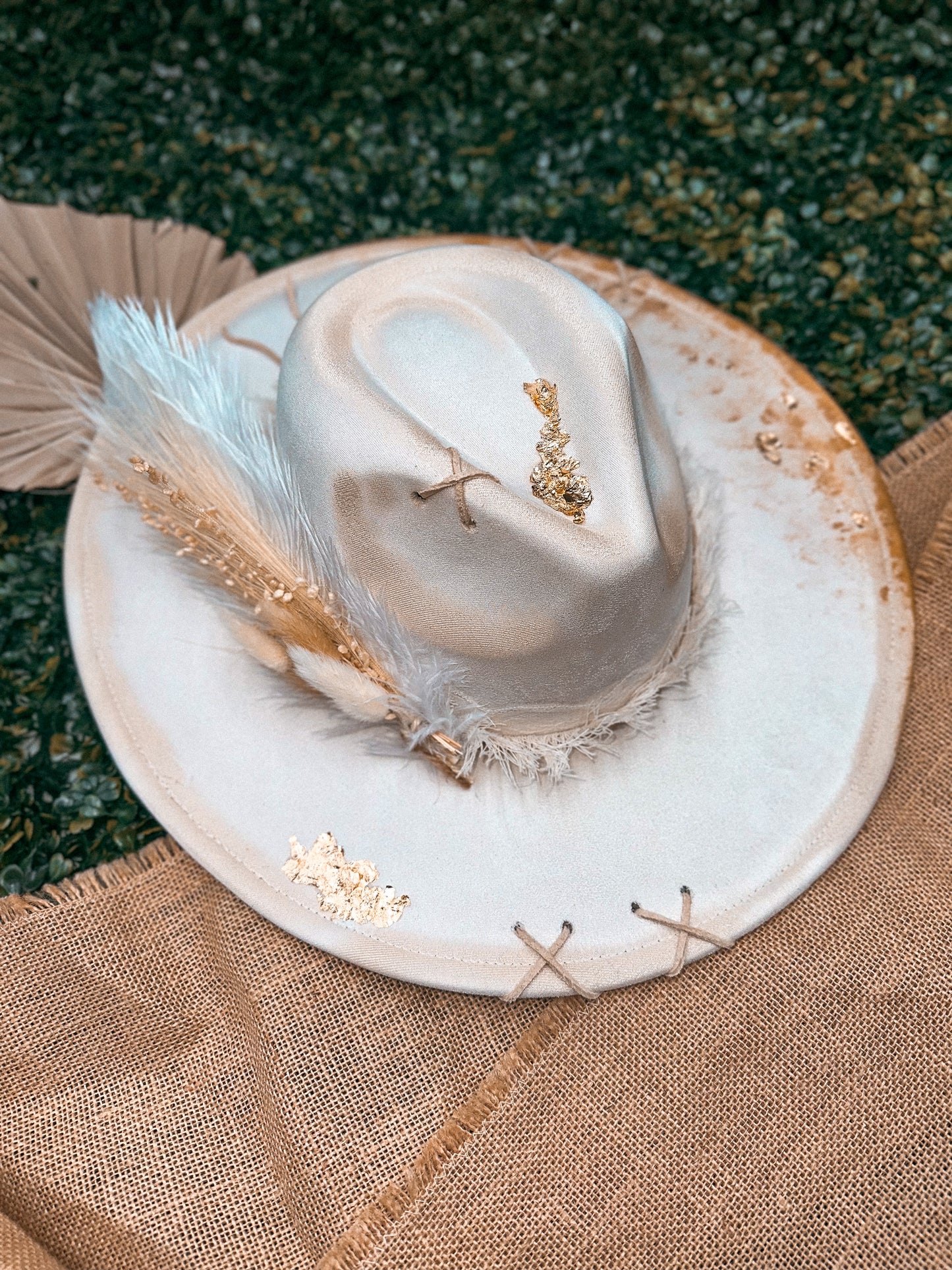 Redbird Exclusive "Desert Dusted Dreams" Vegan Suede Wide Brim Hat