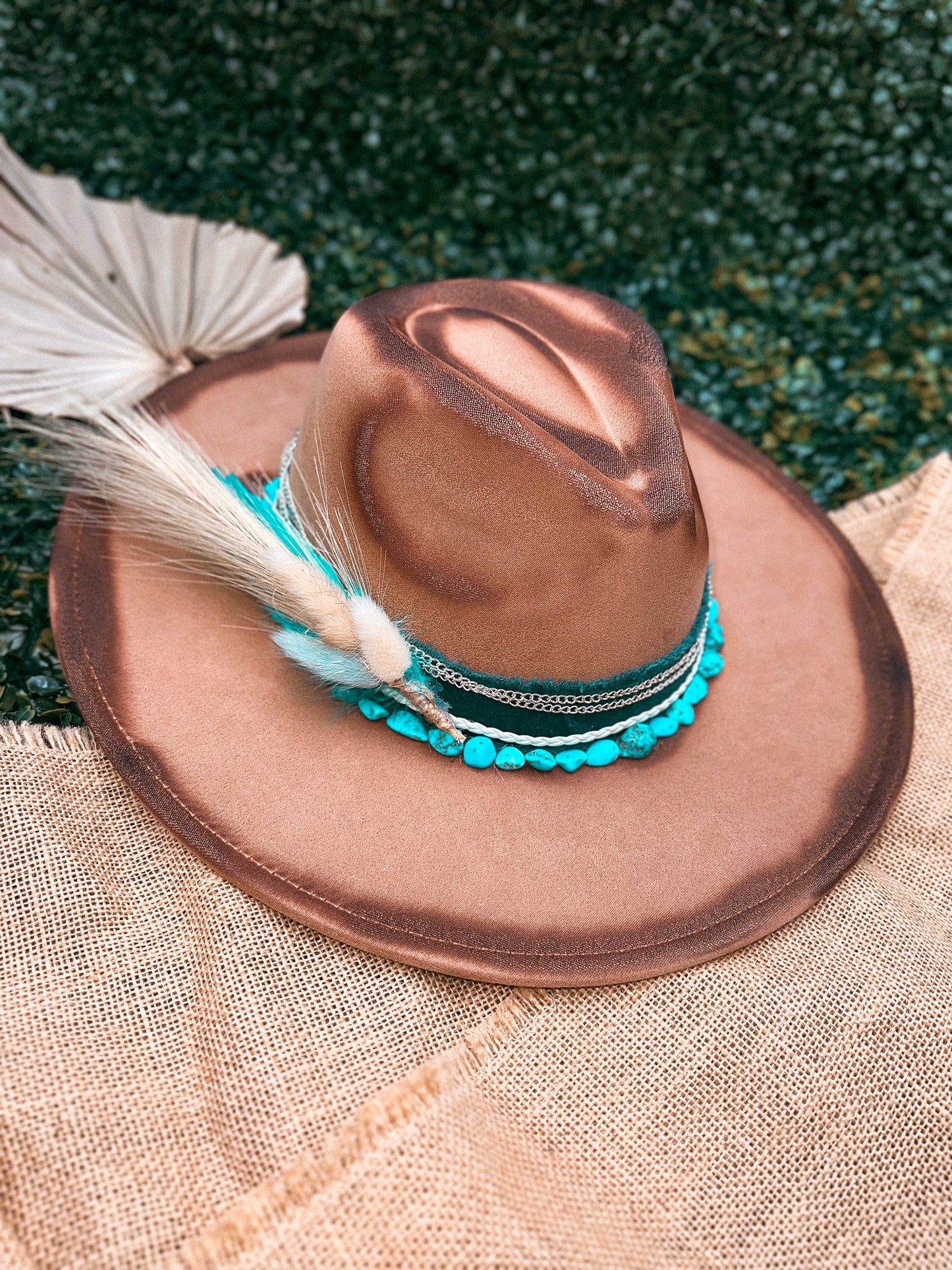 Redbird Exclusive "Desert Gem" Vegan Suede Wide Brim Hat
