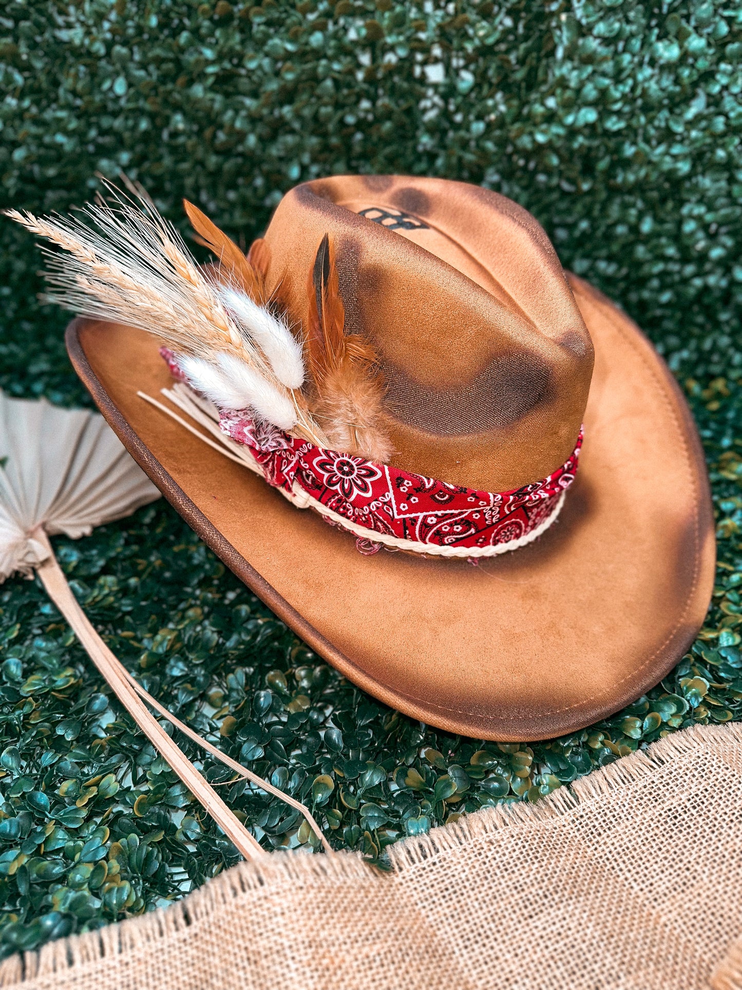 Redbird Exclusive "Howdy Honey" Vegan Suede Cowboy Hat