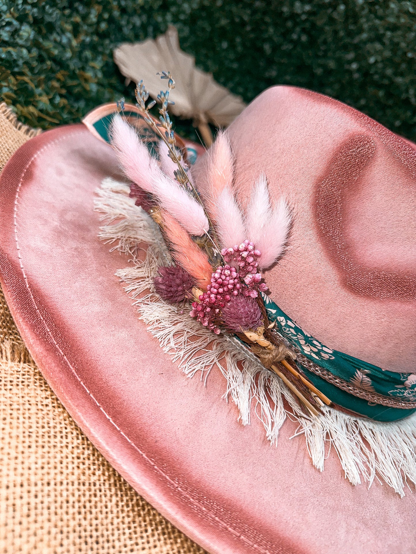 Redbird Exclusive "Desert Rose" Vegan Suede Wide Brim Hat
