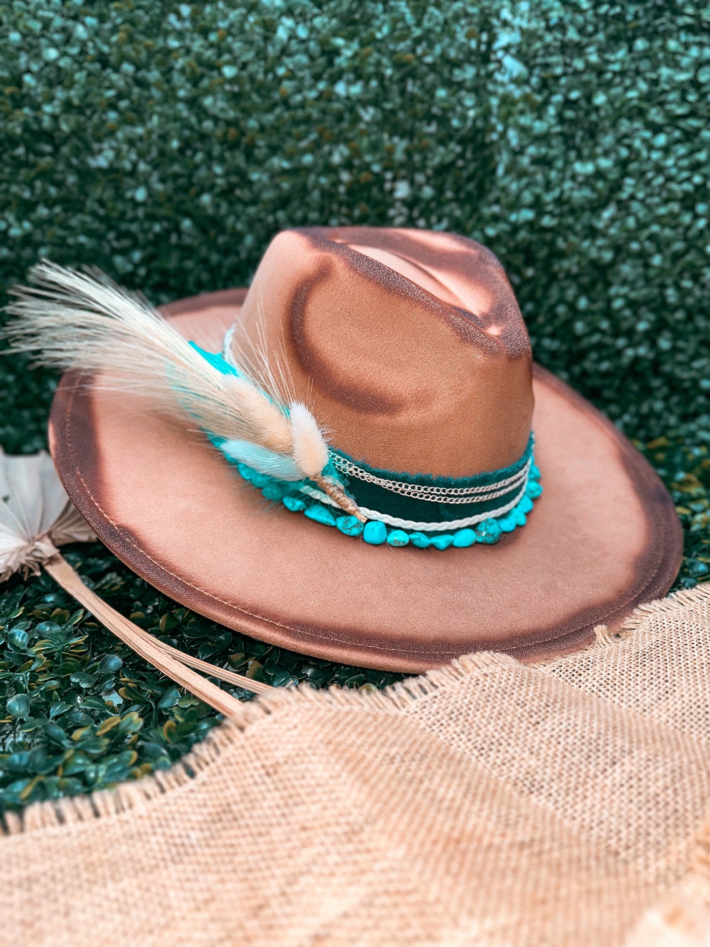 Redbird Exclusive "Desert Gem" Vegan Suede Wide Brim Hat