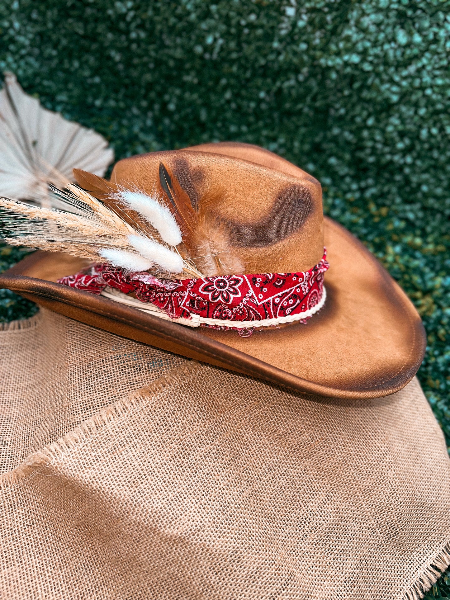 Redbird Exclusive "Howdy Honey" Vegan Suede Cowboy Hat