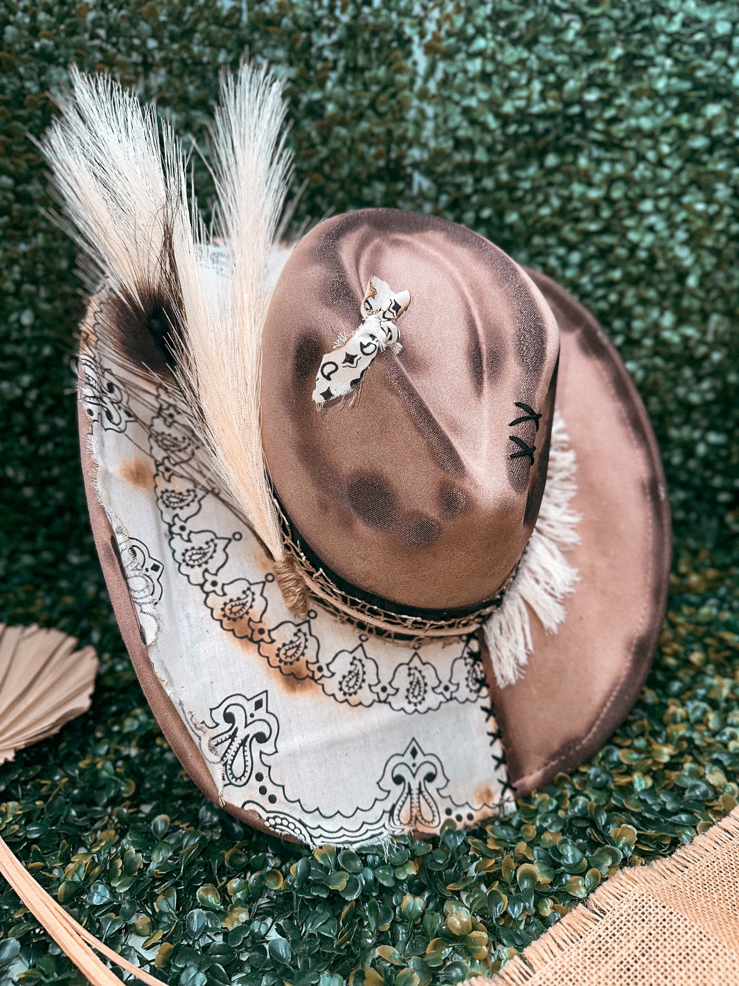 Redbird Exclusive "Wild West Wanderer" Vegan Suede Cowboy Hat