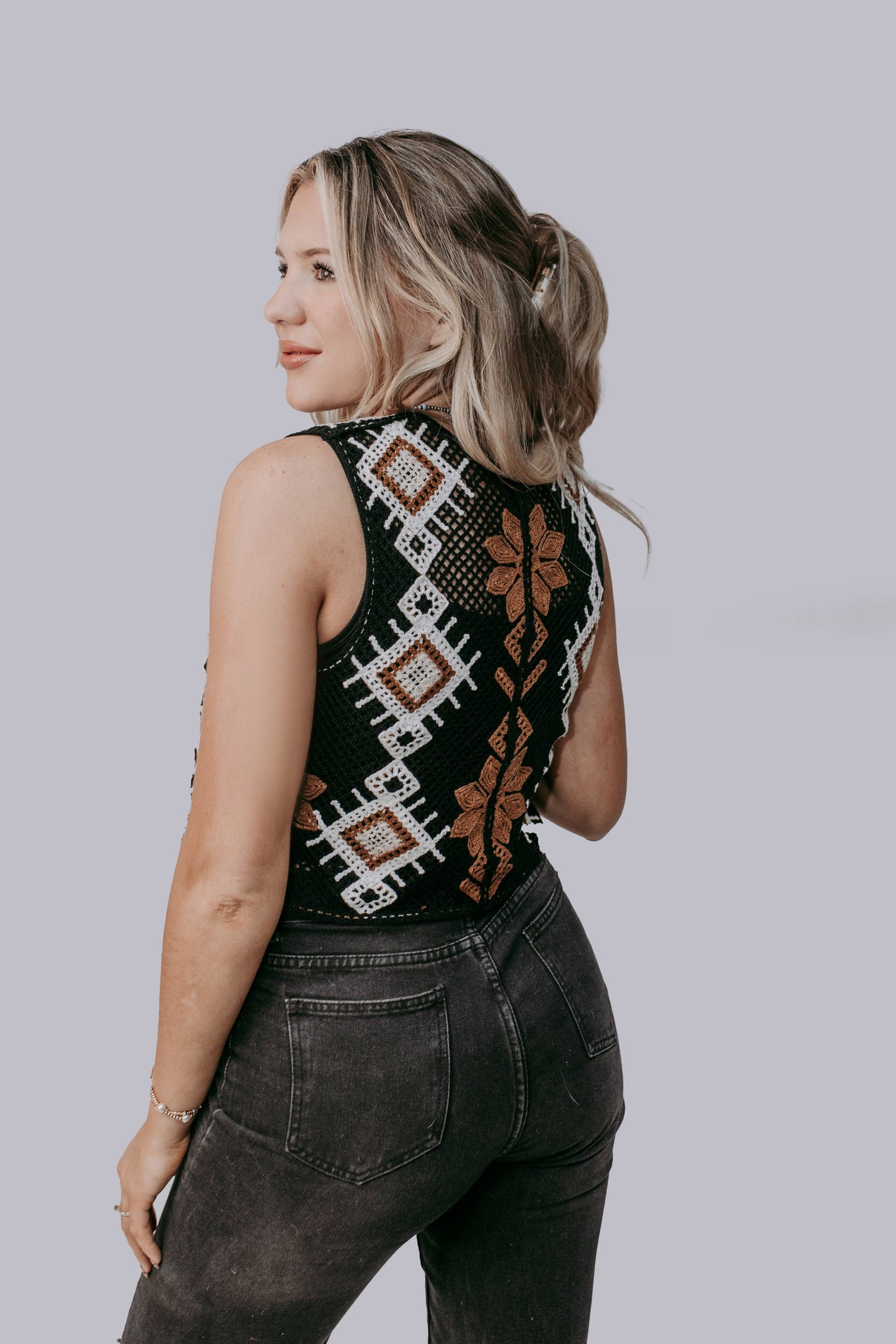 Boho Western Crochet Vest – Festival Ready Layer with Southwestern Flair