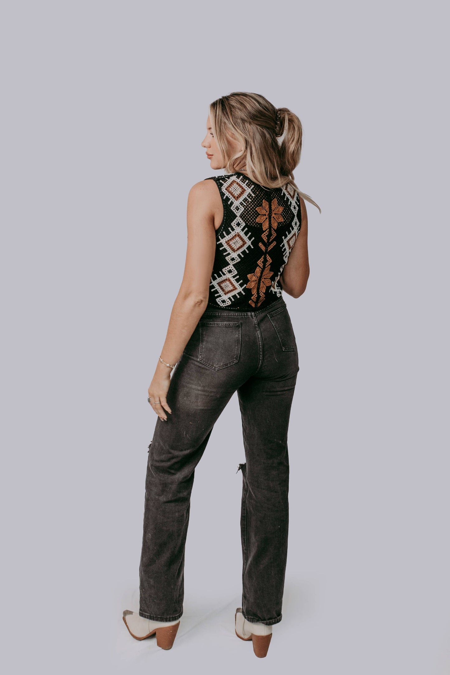 Boho Western Crochet Vest – Festival Ready Layer with Southwestern Flair