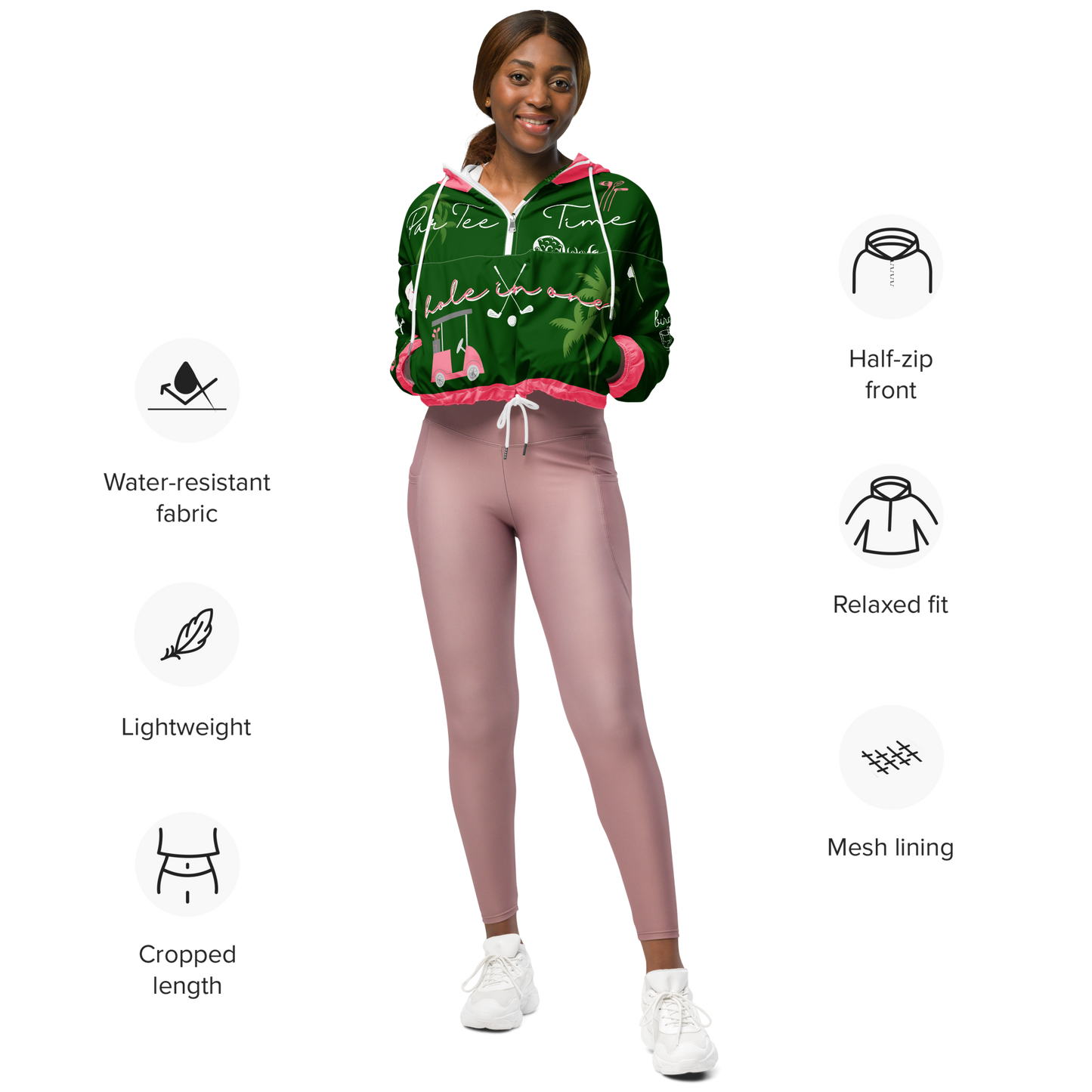 Golf “Par-Tee” Cropped Windbreaker