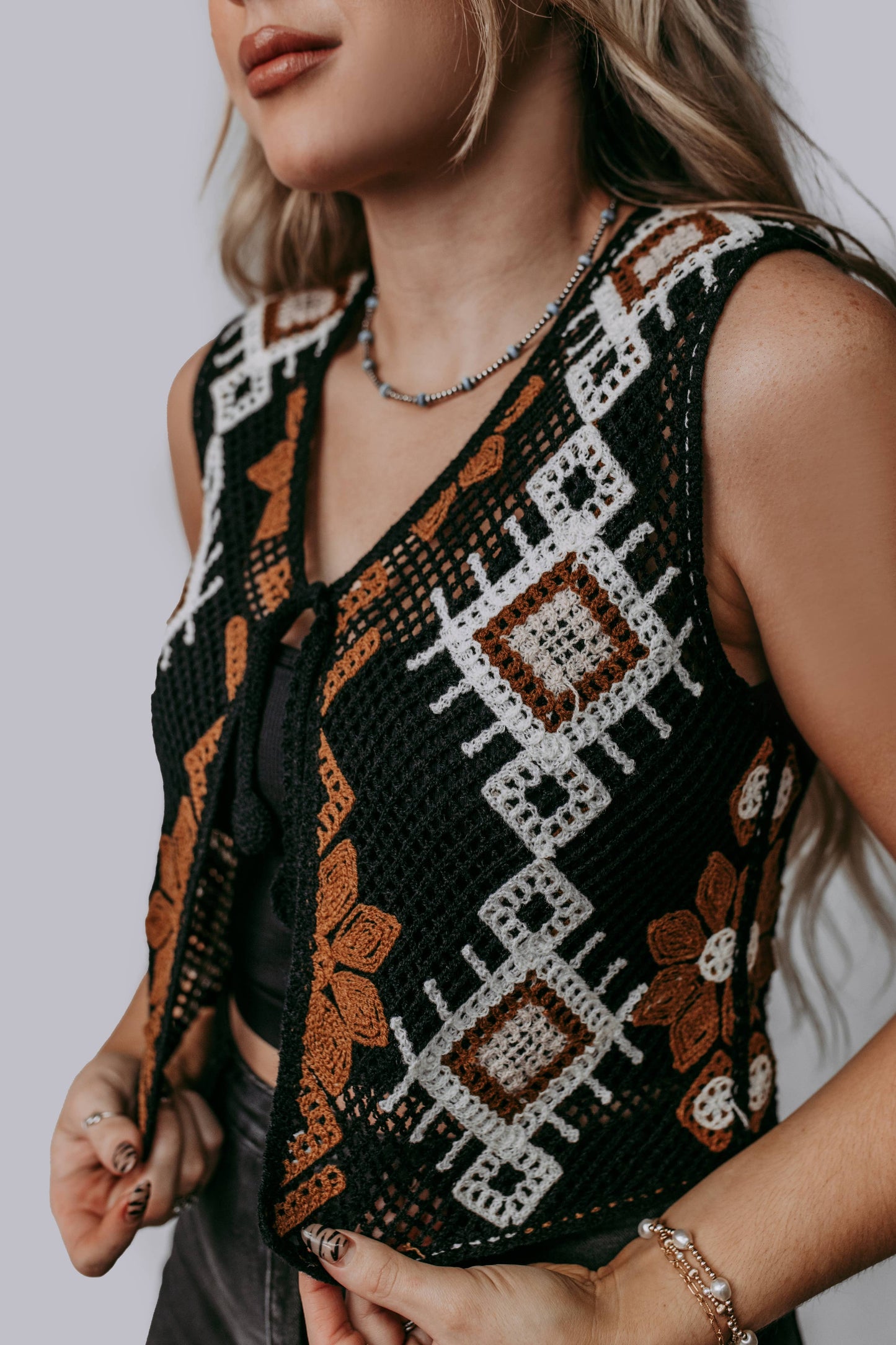 Boho Western Crochet Vest – Festival Ready Layer with Southwestern Flair